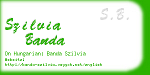 szilvia banda business card